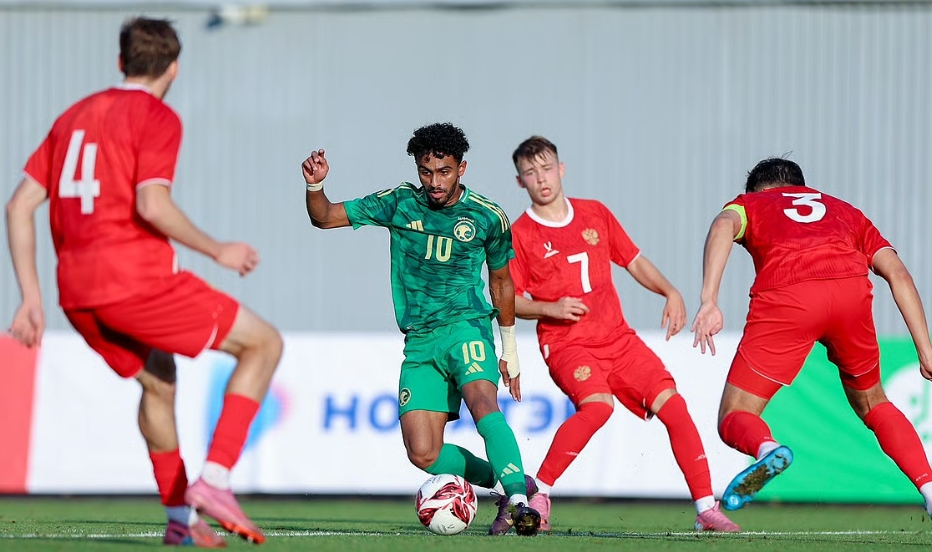 بثنائية "النمر" و"الحسن".. الأخضر الأولمبي يتفوق على روسيا استعدادًا لآسيا 2026