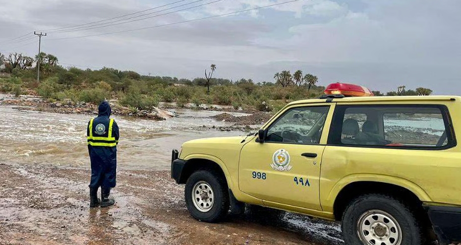 الدفاع المدني: أمطار رعدية غزيرة على مناطق عدة حتى الخميس المقبل