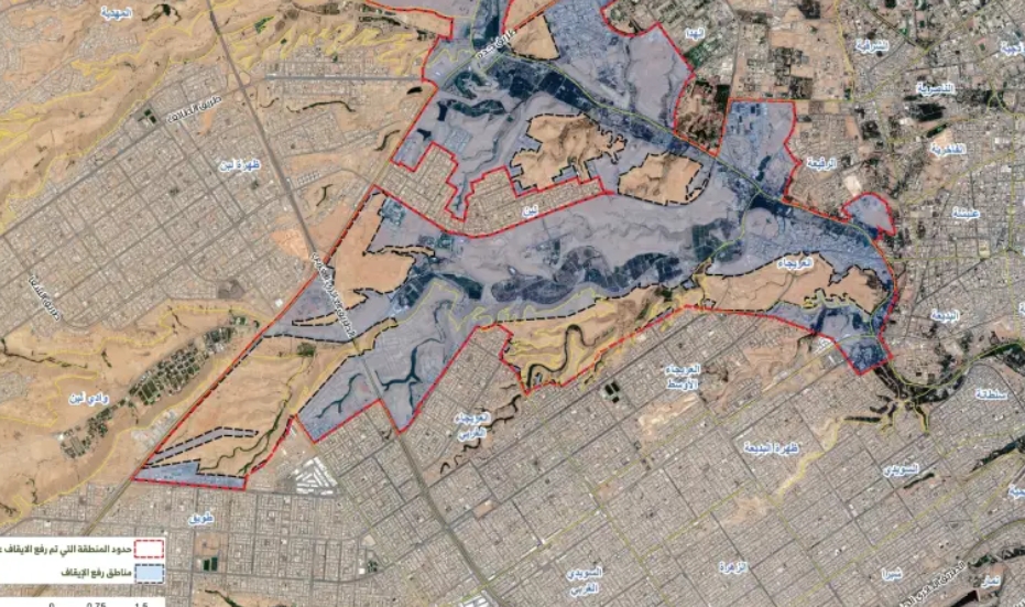 بمساحة 33 كم.. رفع الإيقاف عن أراضٍ غرب الرياض