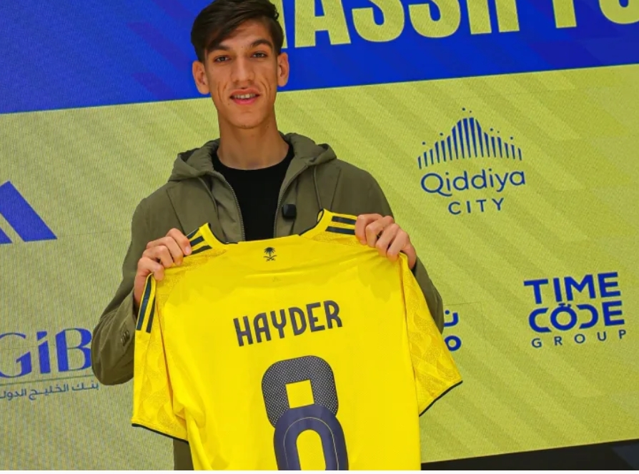 النصر يعلن تعاقده رسميًا مع العراقي حيدر عبدالكريم بعقد يمتد لموسمين ونصف