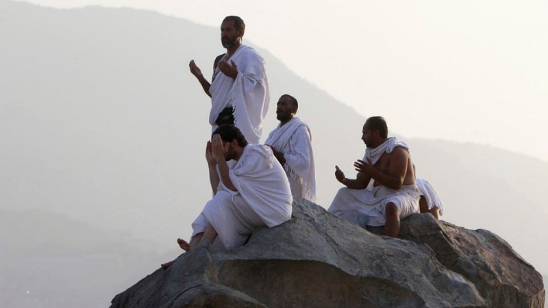 الحجاج على صعيد عرفات لتأدية الركن الأعظم الحجاج على صعيد عرفات لتأدية الركن الأعظم