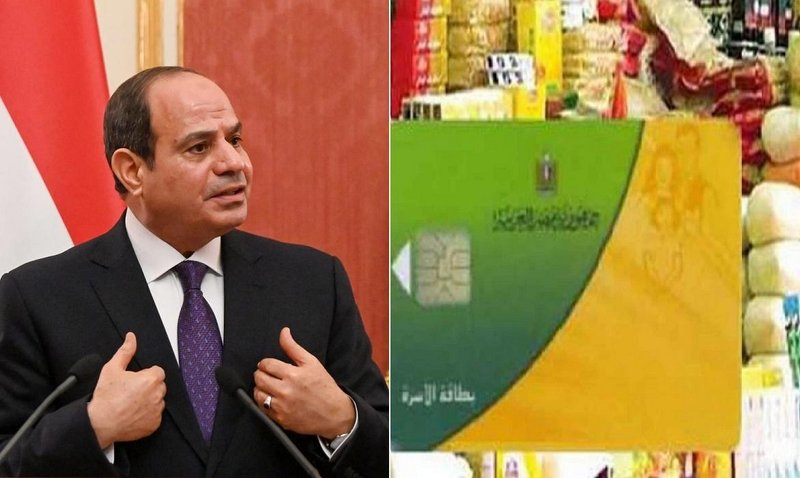 واقعة غريبة.. مصري يصرف مواد غذائية ببطاقة الرئيس السيسي