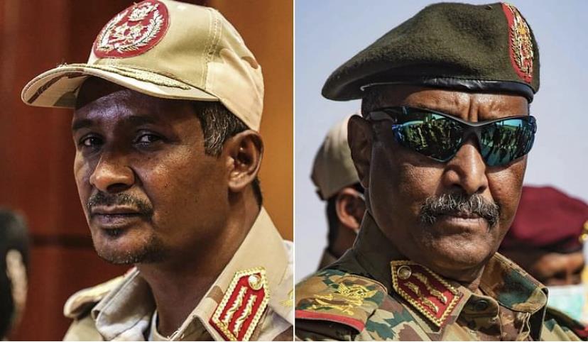 "البرهان" يعفي "حميدتي" من منصب نائب رئيس مجلس السيادة السوداني