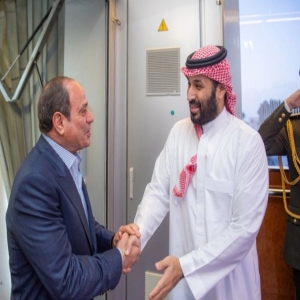 ولي العهد يستقبل "السيسي" ويلتقيان على مائدة الإفطار بجدة